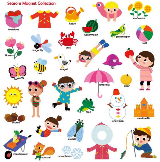 First Magnet Book：Seasons（內含33個認知磁鐵+3摺頁超大場景）